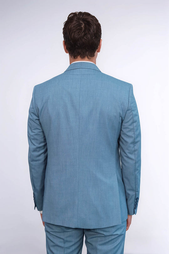Patterned 2 Piece Slim Fit Oil Green Men SUITS